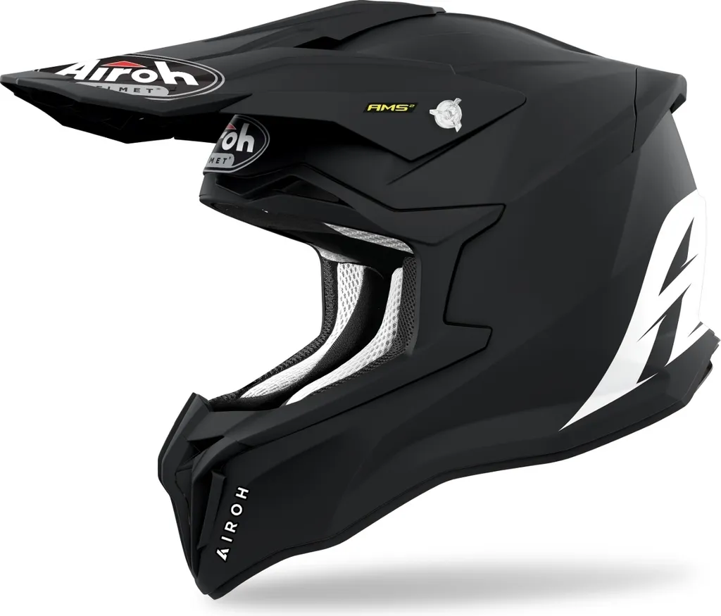 Casque AIROH Strycker S noir mat : Confort et Sécurité contre les chocs
