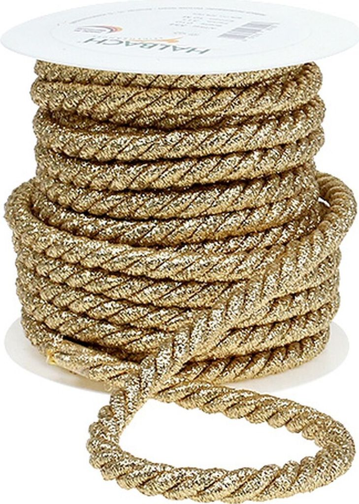 Kordel Gold 10mm 10m - Dekorationsband, Weihnachtsdeko, DIY Produktbild 