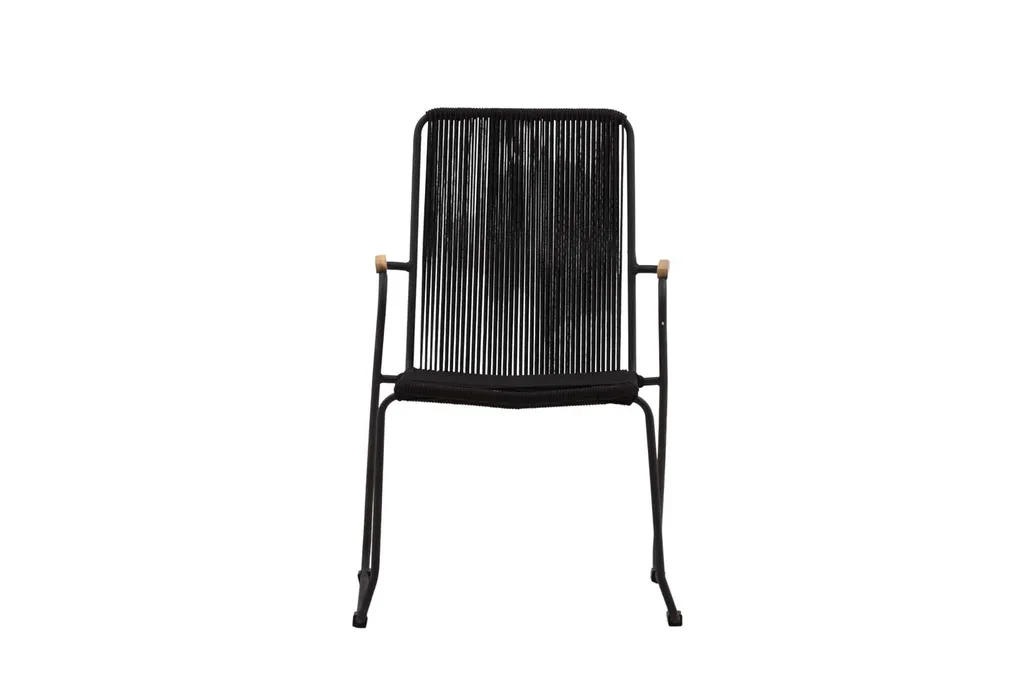 Chaise de Jardin Scandinave en Bois Naturel pour Terrasse et Balcon