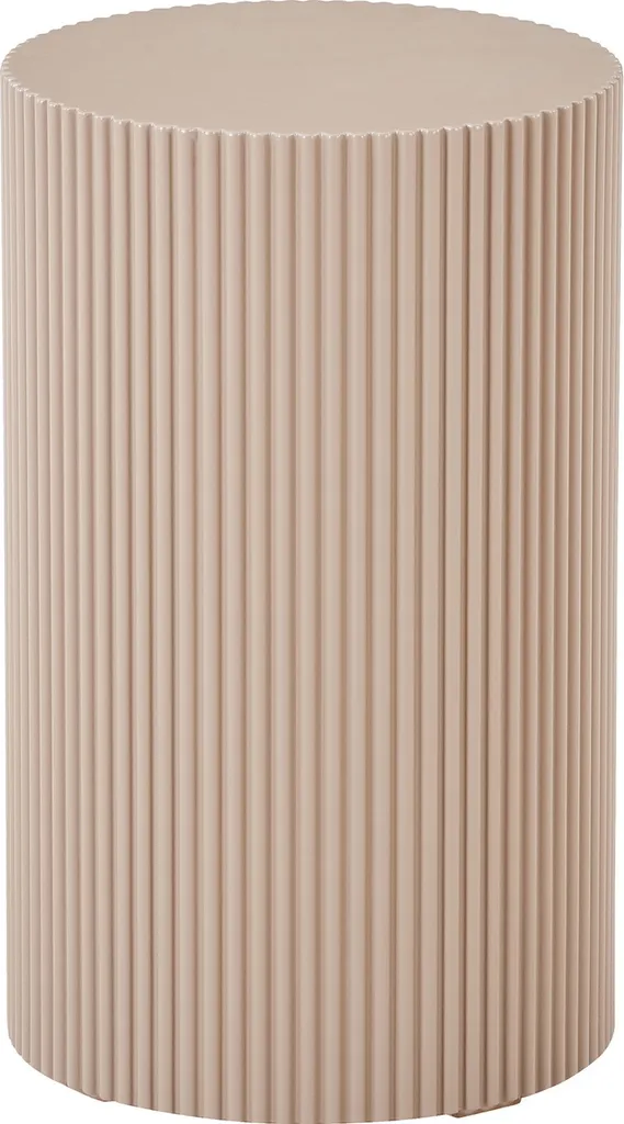Table d'angle Farense Ø30cm beige - Bout de canapé compact et design