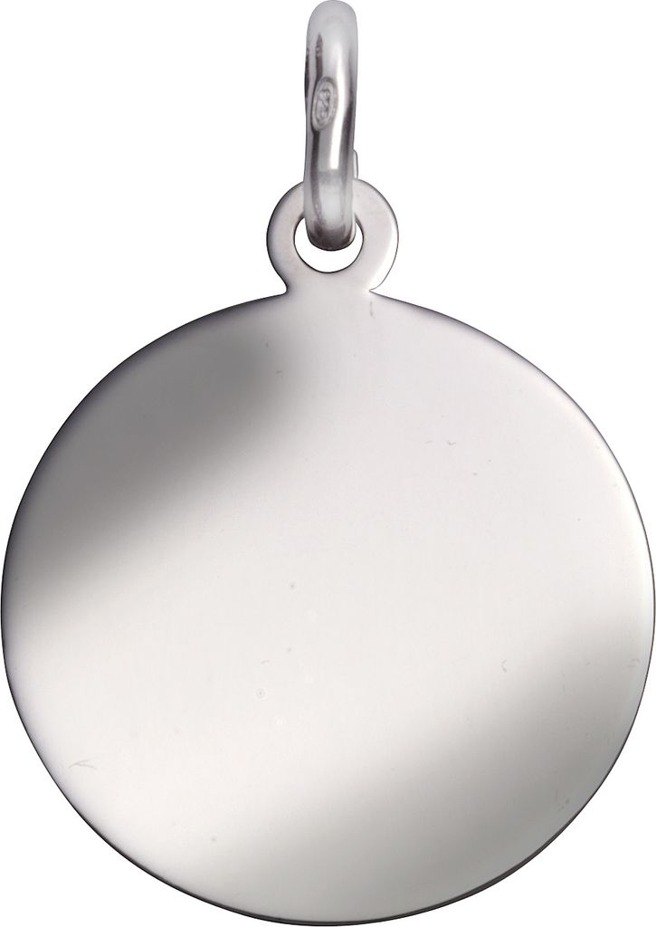 Wisiorek V, srebro 925/- rodowane, srebrna płytka 22mm Zdjęcie produktu 