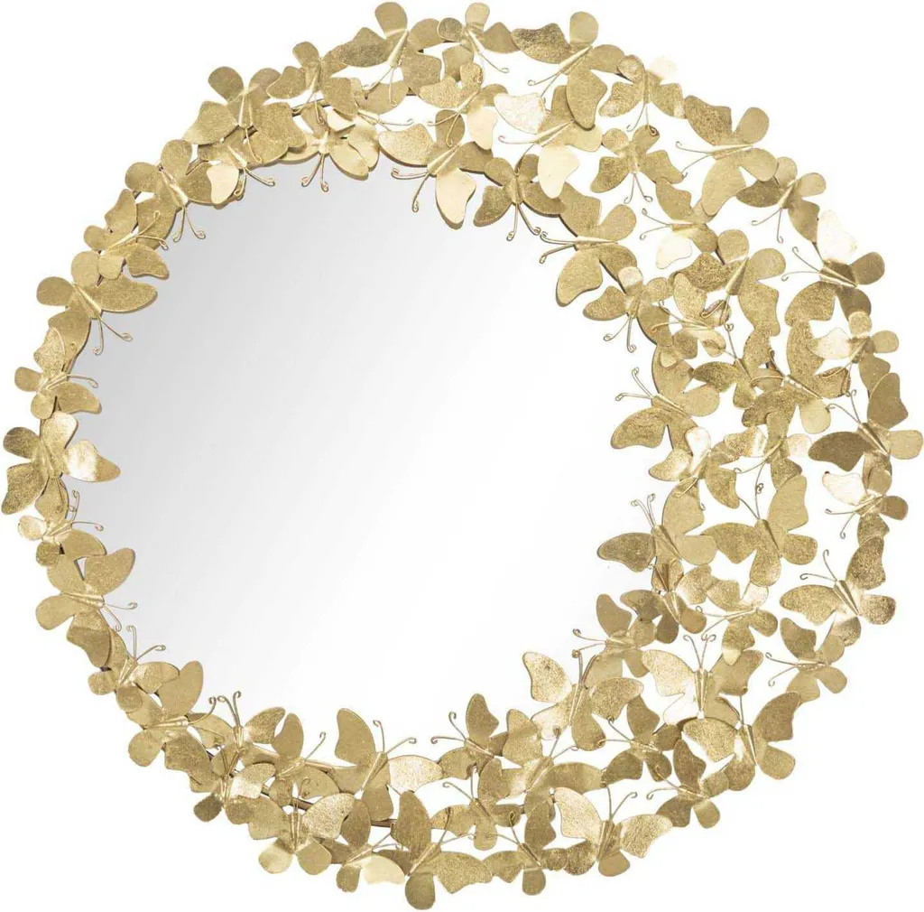 Miroir doré Butterfly Wind 3D : Transformez un mur vide en œuvre d'art