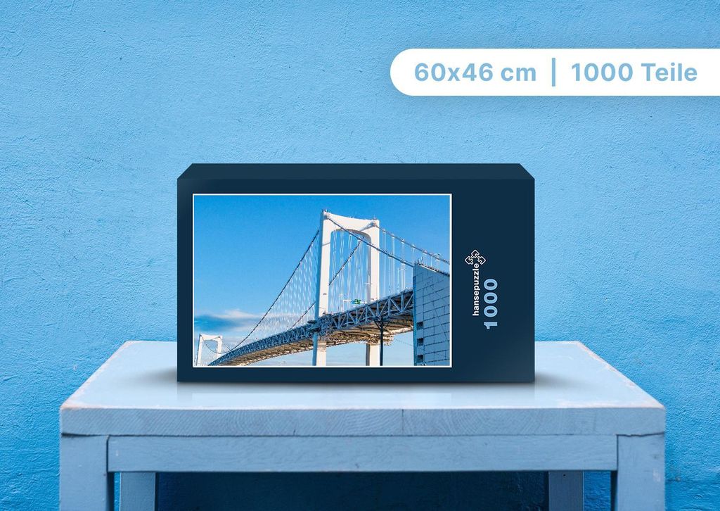 hansepuzzle 101763 - Brücke Puzzle, 1000 Teile, Gebäude, 60,0 x 46,0cm mit hochwertiger Aufbewahrung, Kartonbox und wiederverschließbarem Beutel