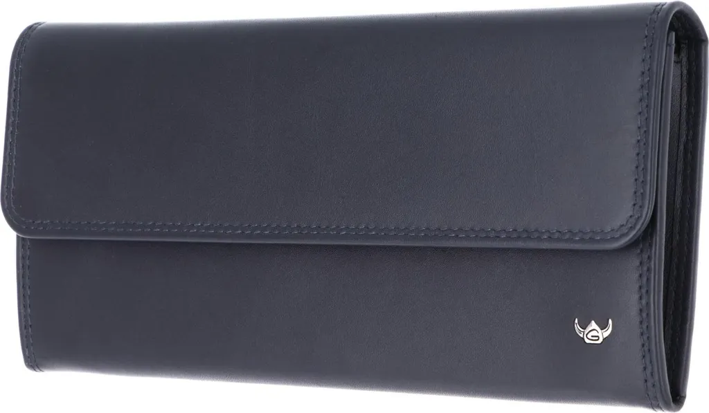 Golden Head Pelle portafoglio Polo RFID Protect Damenbörse 2828 Marineblau blu scuro