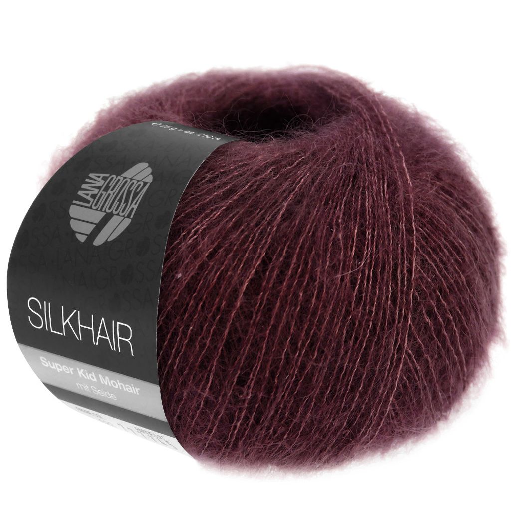 Lana Grossa Silkhair 177 Dunkelrot 25g Produktbild 