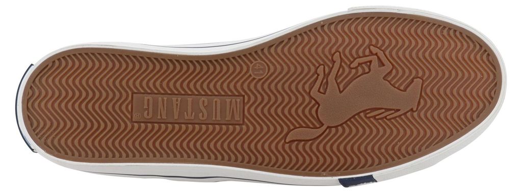 Mustang Herren Sneaker sportlicher Slipper in Jeans-Optik 26M0151004, Größe:46 EU, Farbe:Blau