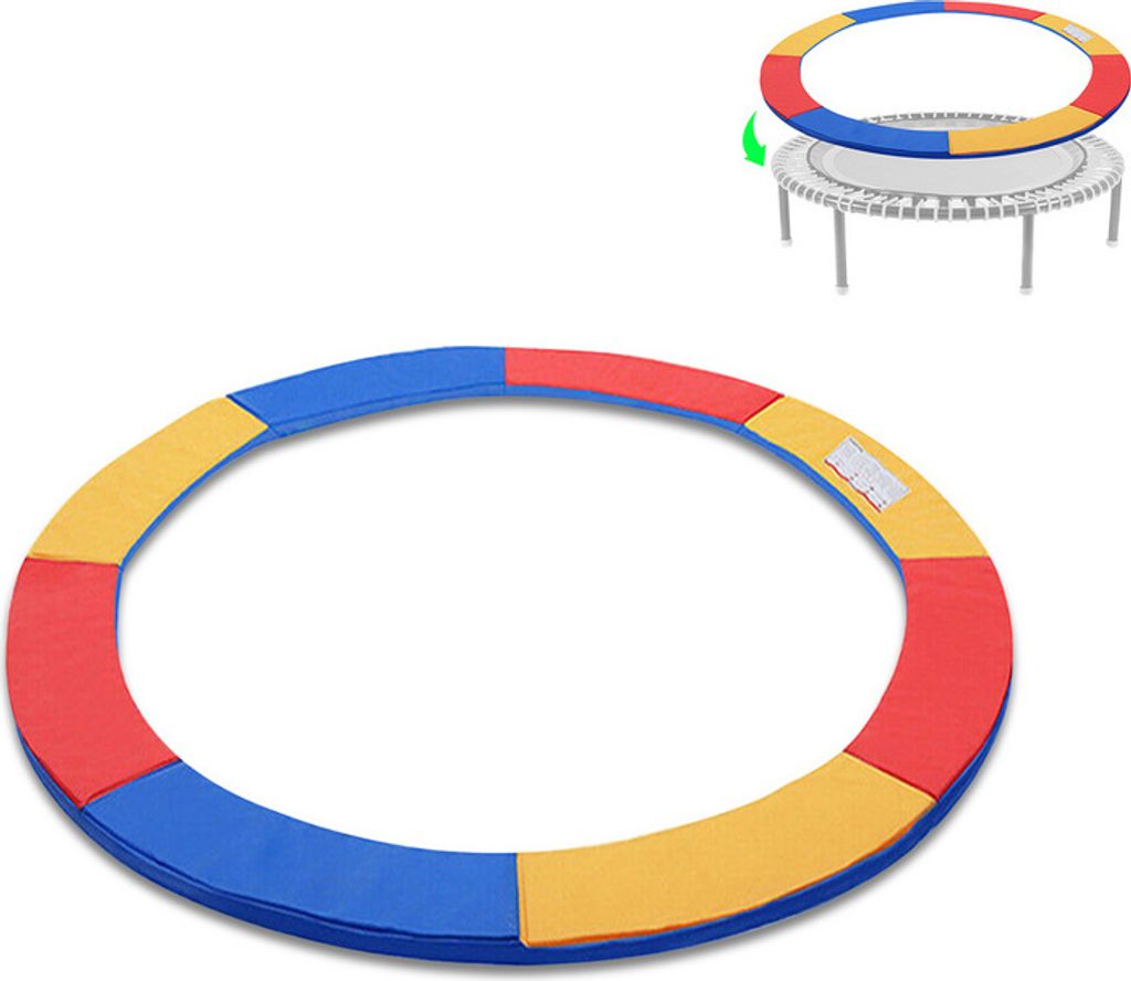 Yakimz Trampolin Randabdeckung 28cm breit 100% UV-beständig Reißfest Wetterbeständig Universell Federabdeckung Randschutz, Bunt,Größe:Ø 305cm