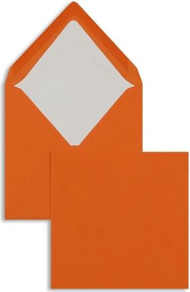 Briefumschläge 164x164mm 100g/qm gummiert VE=100 Stück orange