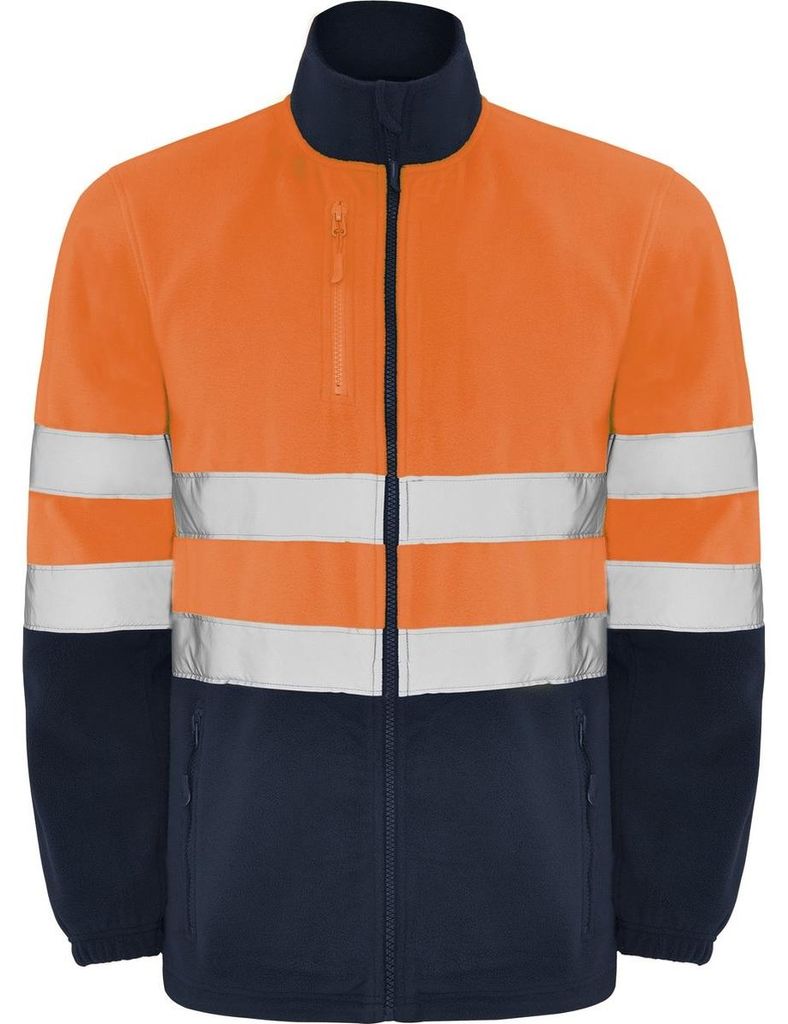 Roly Workwear - "Altair" Fleecejacke für Herren LT6026 (M) (Dunkles Marineblau/Fluoreszierendes Gelb)
