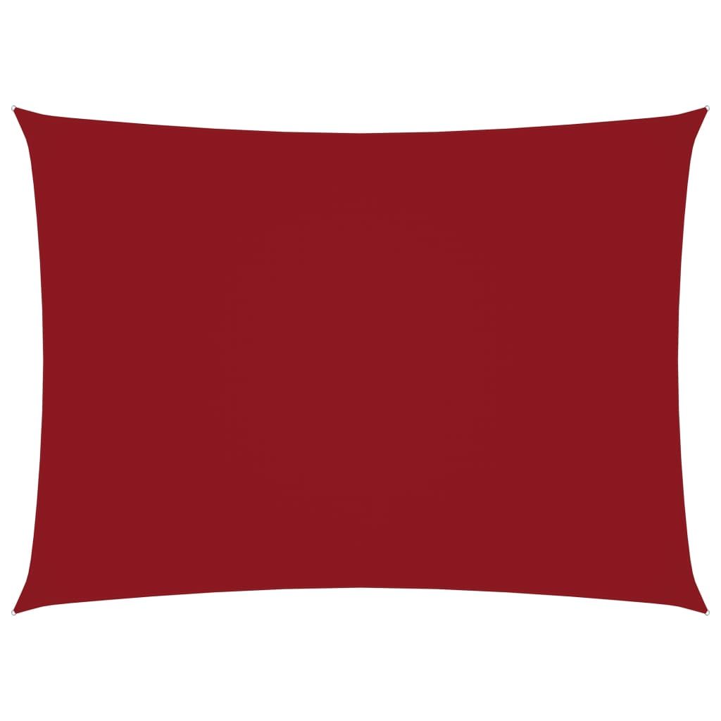 The Living Store Sonnensegel Oxford-Gewebe Rechteckig 2x4 m Rot