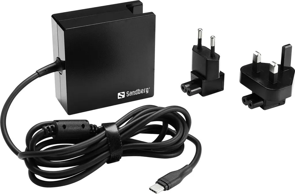 Chargeur USB-C 90W performant avec câble de 1,8m et prises UE et UK