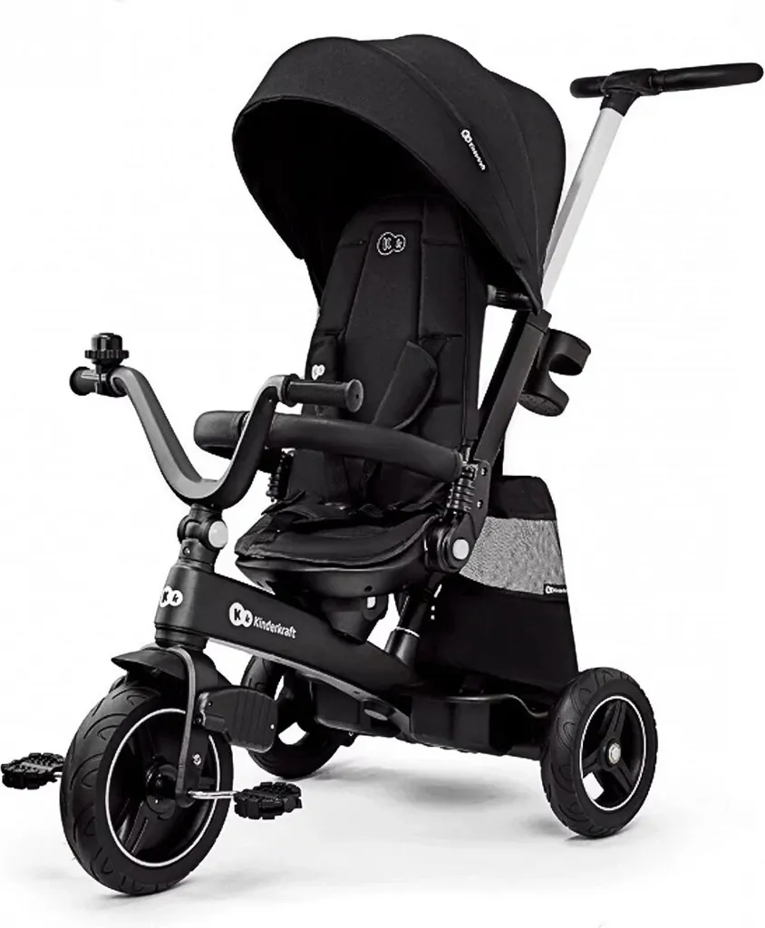 Tricycle évolutif Easytwist Black avec siège pivotant et cadre magnésium