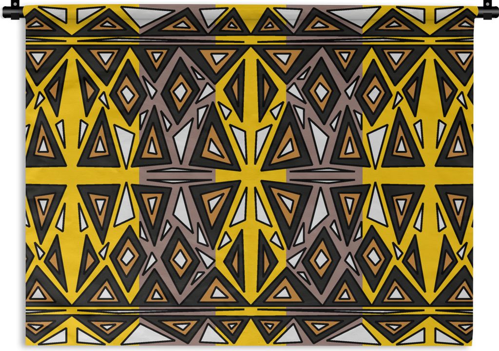 MuchoWow Wandteppich Wandbehang Afrika - Geometrie - Muster 60x45 cm Tapisserie Dekoration Wandtuch - Das Schlafzimmer