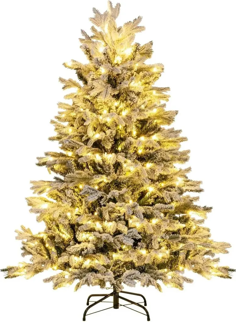 Sapin de Noël artificiel prêt à décorer 136 cm - Idéal pour petit salon