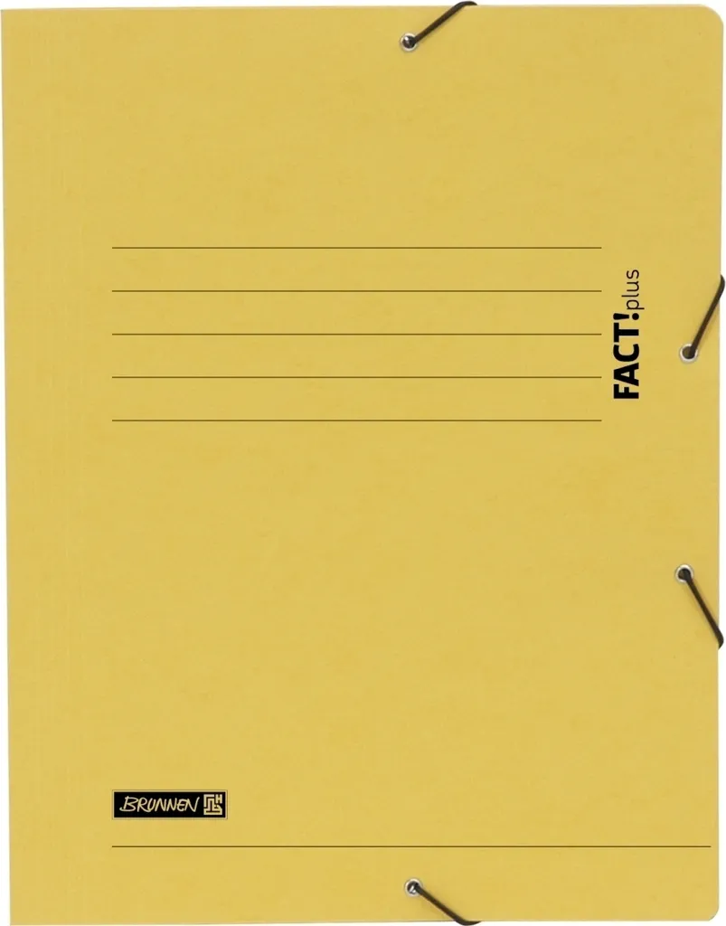 Chemise de présentation A4 à élastiques jaune BRUNNEN lot de 10 pièces