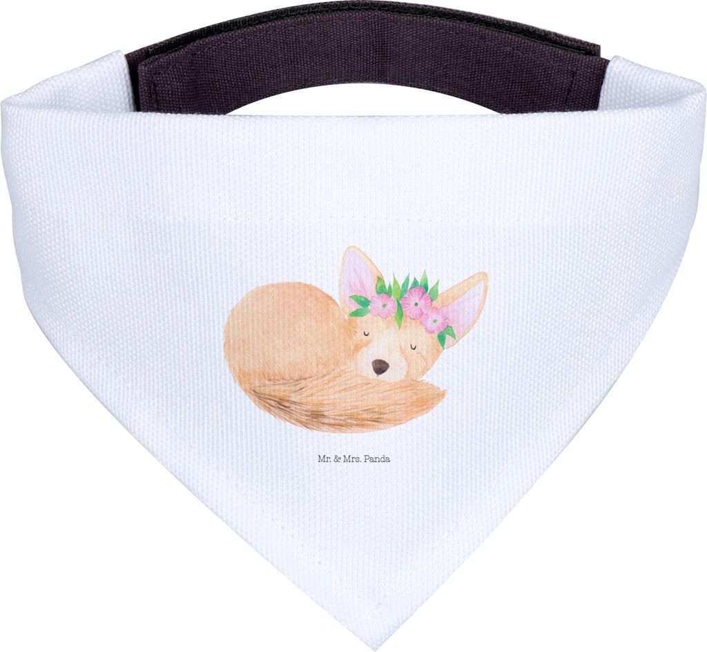 Mr. & Mrs. Panda Halstuch Wüstenfuchs Blumen - Weiß - Produktbild 
