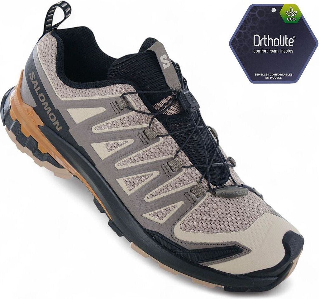 Salomon XA PRO 3D V9 - Herren Wanderschuhe Trail-Running Schuhe Beige 472720 , EU 40 2/3 UK 7