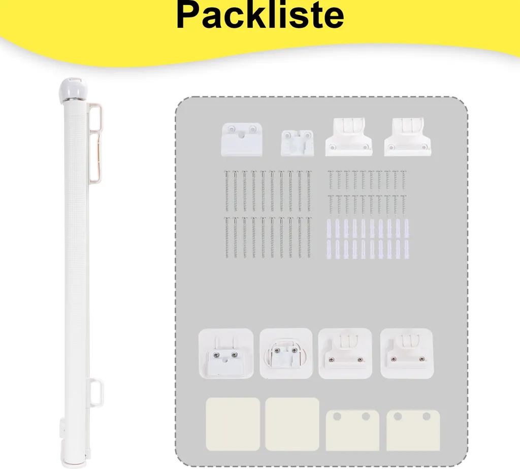 Barrière Bébé 0-180 cm Gain de Place Blanche Sécurité Sans Obstacle
