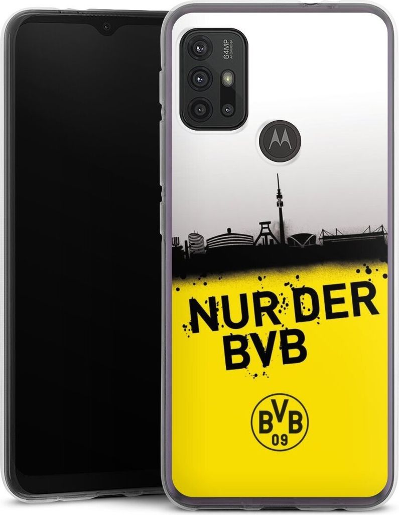 DeinDesign Handyhülle für Motorola Moto G30 Silikon Hülle Case Smartphone Schutzhülle BVB Borussia Dortmund Statement