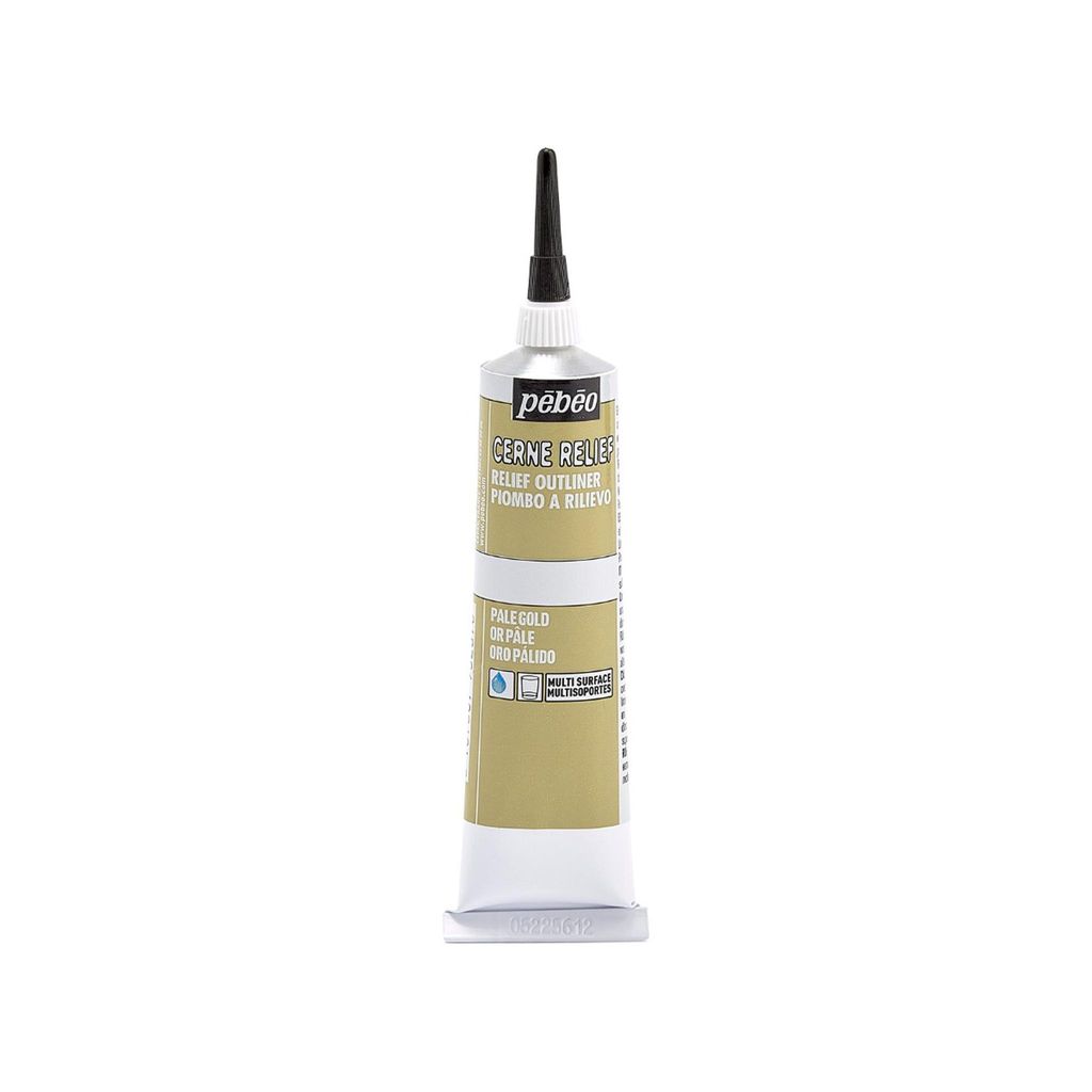 Pebeo Cerne Relief Outliner, 37 ml, Blasses Gold Produktbild 