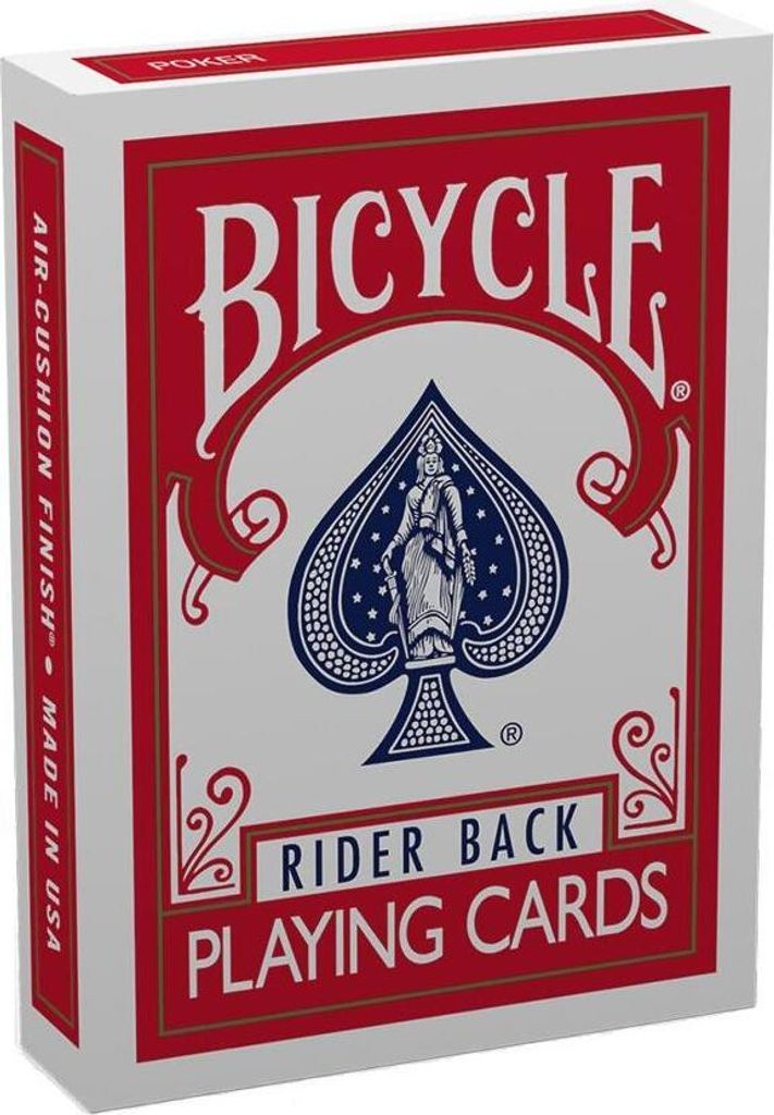 Bicycle Rider Back in Rot oder Blau (807 Classic Tuck, (Designer Spielkarten, Poker, Skat...)