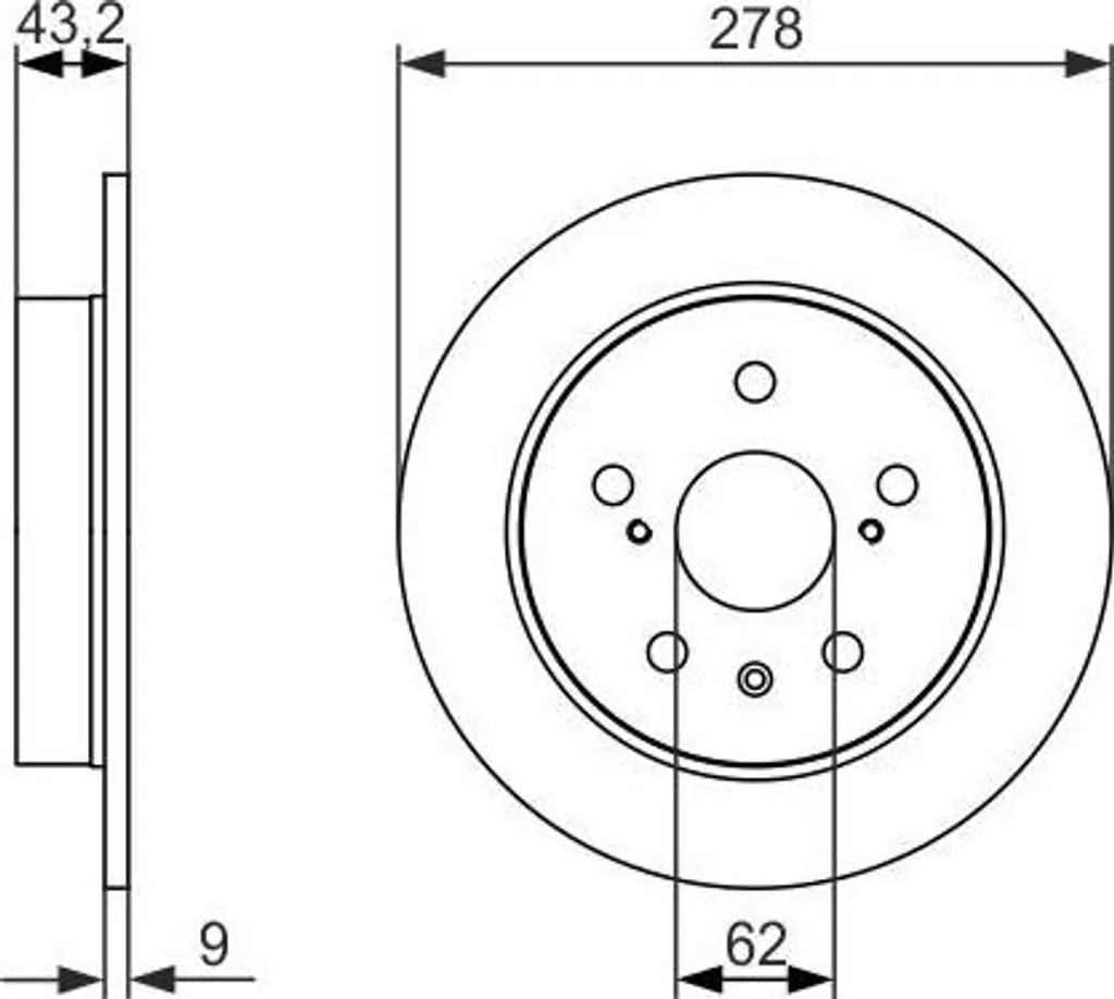 Disque de frein Bosch 0986479047 haute performance OE 71750932