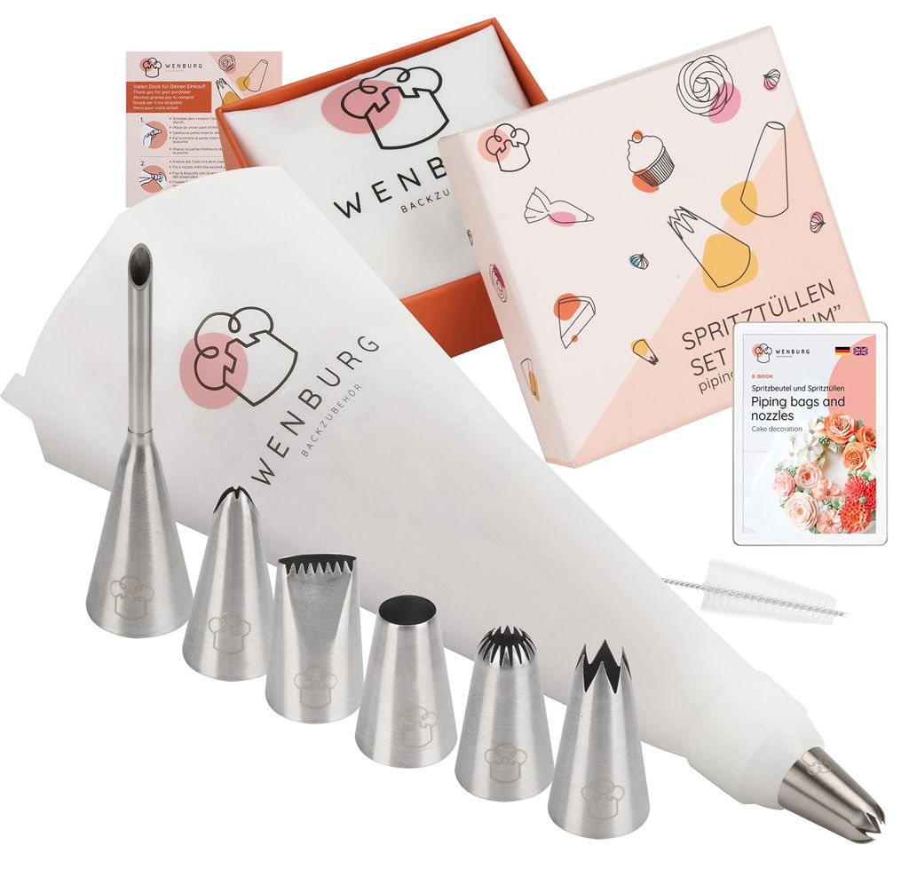 Set di sacchetti per piping Wenburg 10 pz. ugelli/giunti Immagine del prodotto 