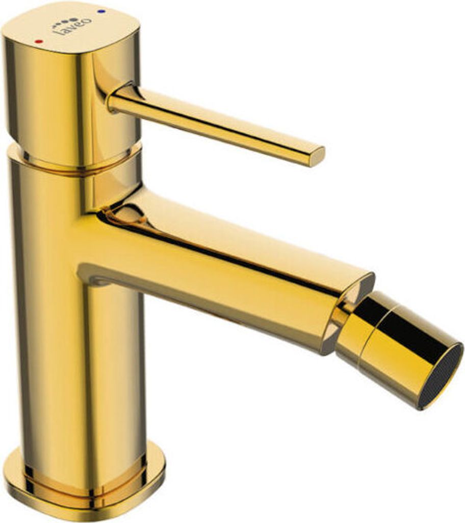 BADLAND Bidetarmatur Wasserhahn POLA Bidetmischer für Badezimmer in Gold + Click-Clack