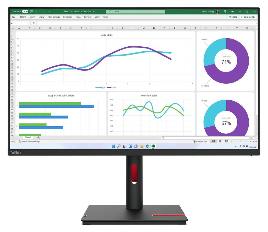 Lenovo ThinkVision T32h-30, 80 cm (31.5"), 2560 x 1440 Produktbild 