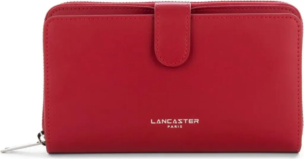 Grand Portefeuille Lancaster Smooth Rouge : Idéal pour vos Chéquiers