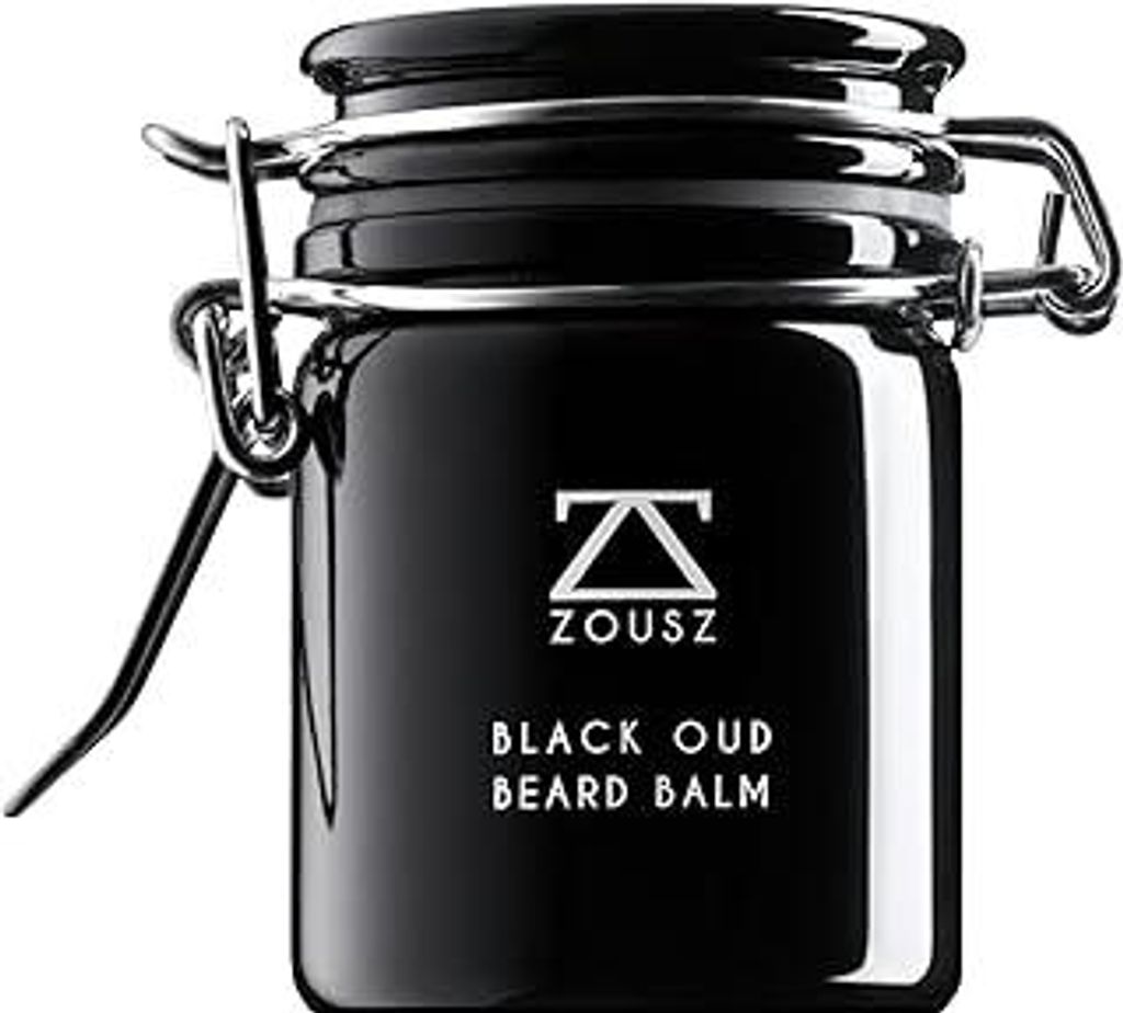 ZOUSZ Black Oud Bartbalsam Geschenkbox für Herren – Premium Bartpflege/Conditioner/Bartweichmacher – Bartpflege Set Geschenk Männer, 50 mL