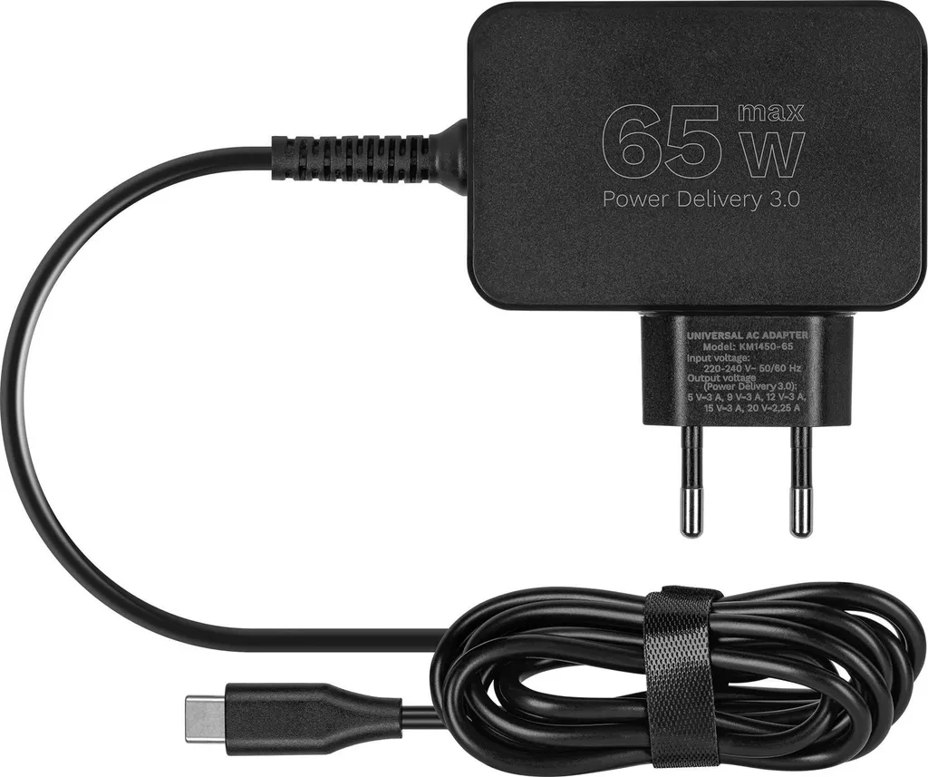 Chargeur PC Portable Universel 65W USB-C Idéal pour le Télétravail