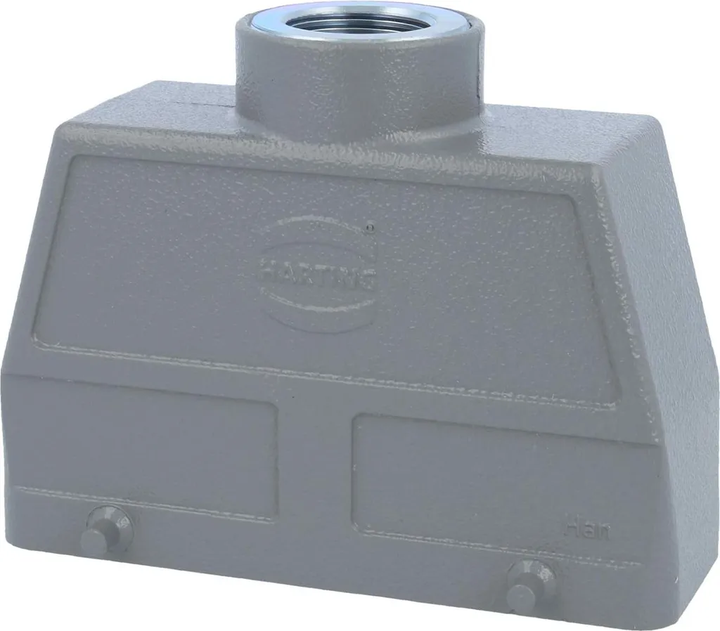 HARTING Han 24B Contenitore con manicotto alto, 1xM25 uscita cavo diritta, per 2 staffe (nella parte inferiore) Vite M25