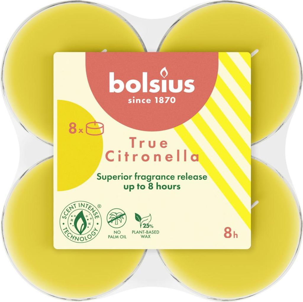Bolsius Maxi-Lichte Citronella 8er Pack Produktbild 