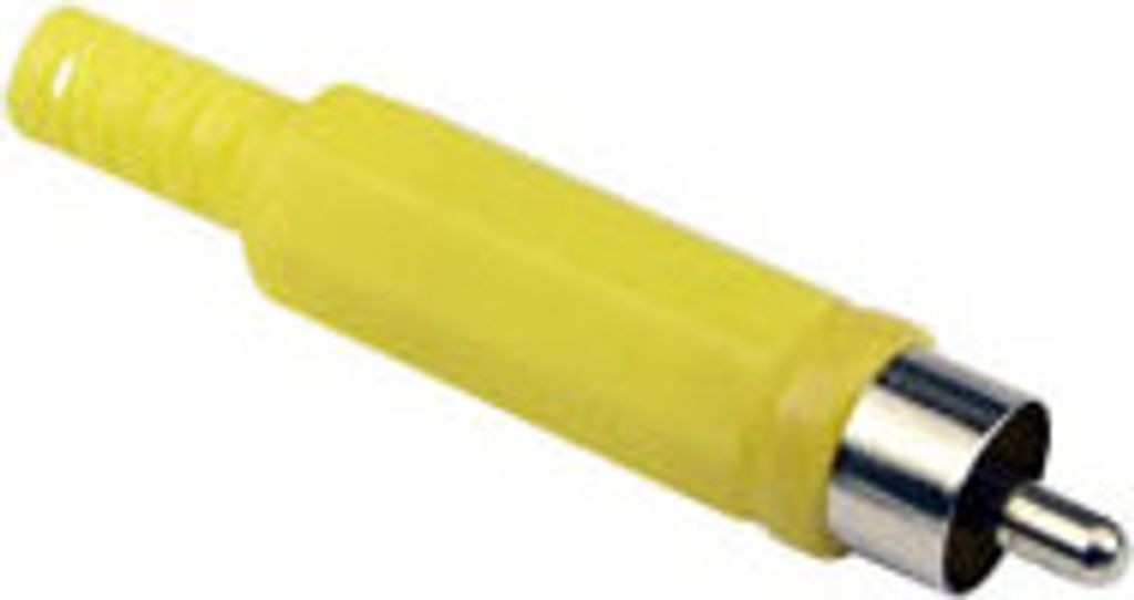 Cinchstecker, Kunststoff, gelb Produktbild 