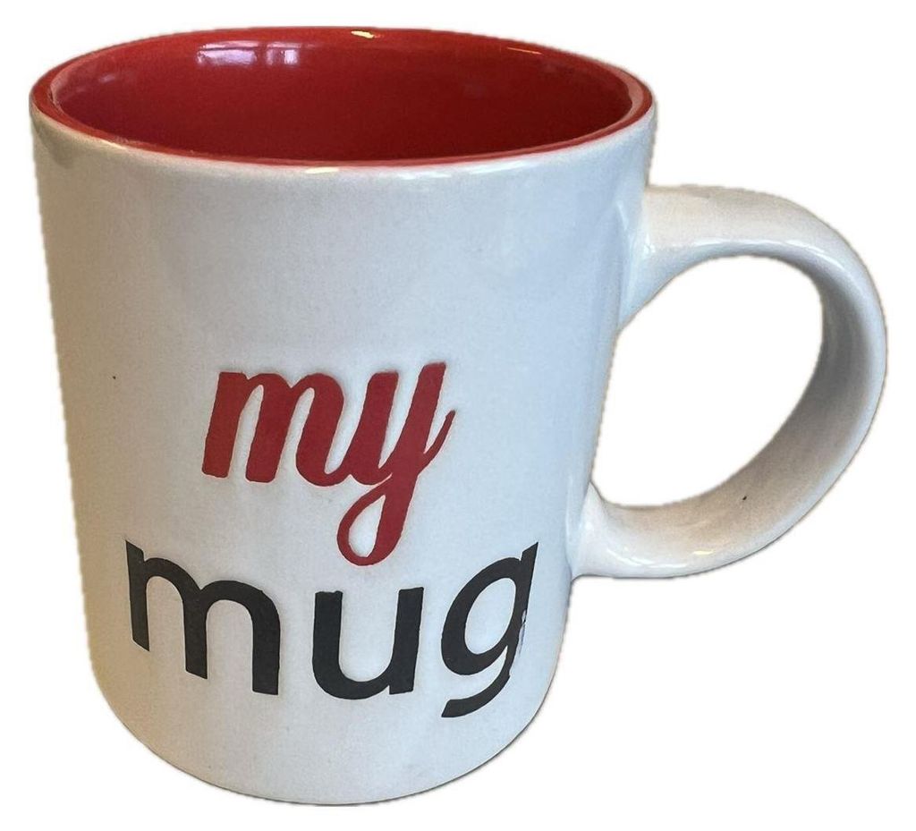 043 Kaffeetasse rot, Aufdruck "my mug"