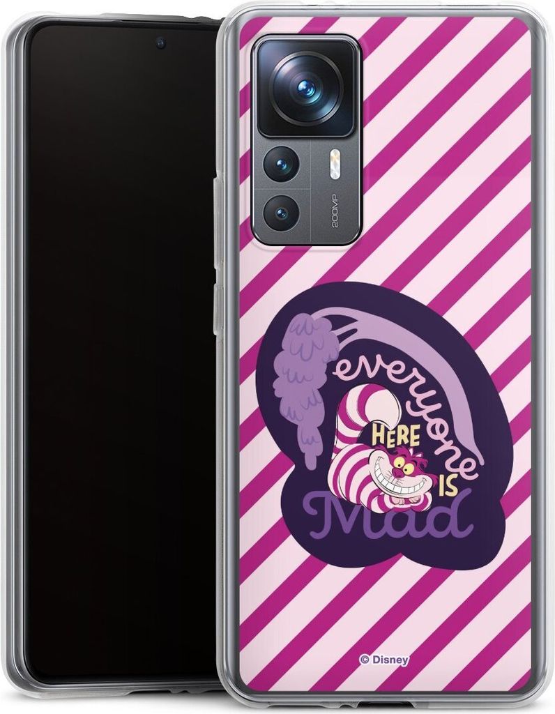 DeinDesign Handyhülle für Xiaomi 12T Pro 5G Silikon Hülle Case Smartphone Schutzhülle Alice im Wunderland Disney Grinsekatze