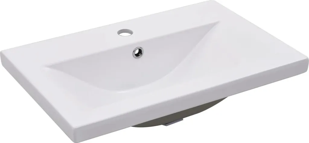 Lavabo Incasso Ceramica 61 cm vidaXL Bianco - Arredo Bagno Moderno