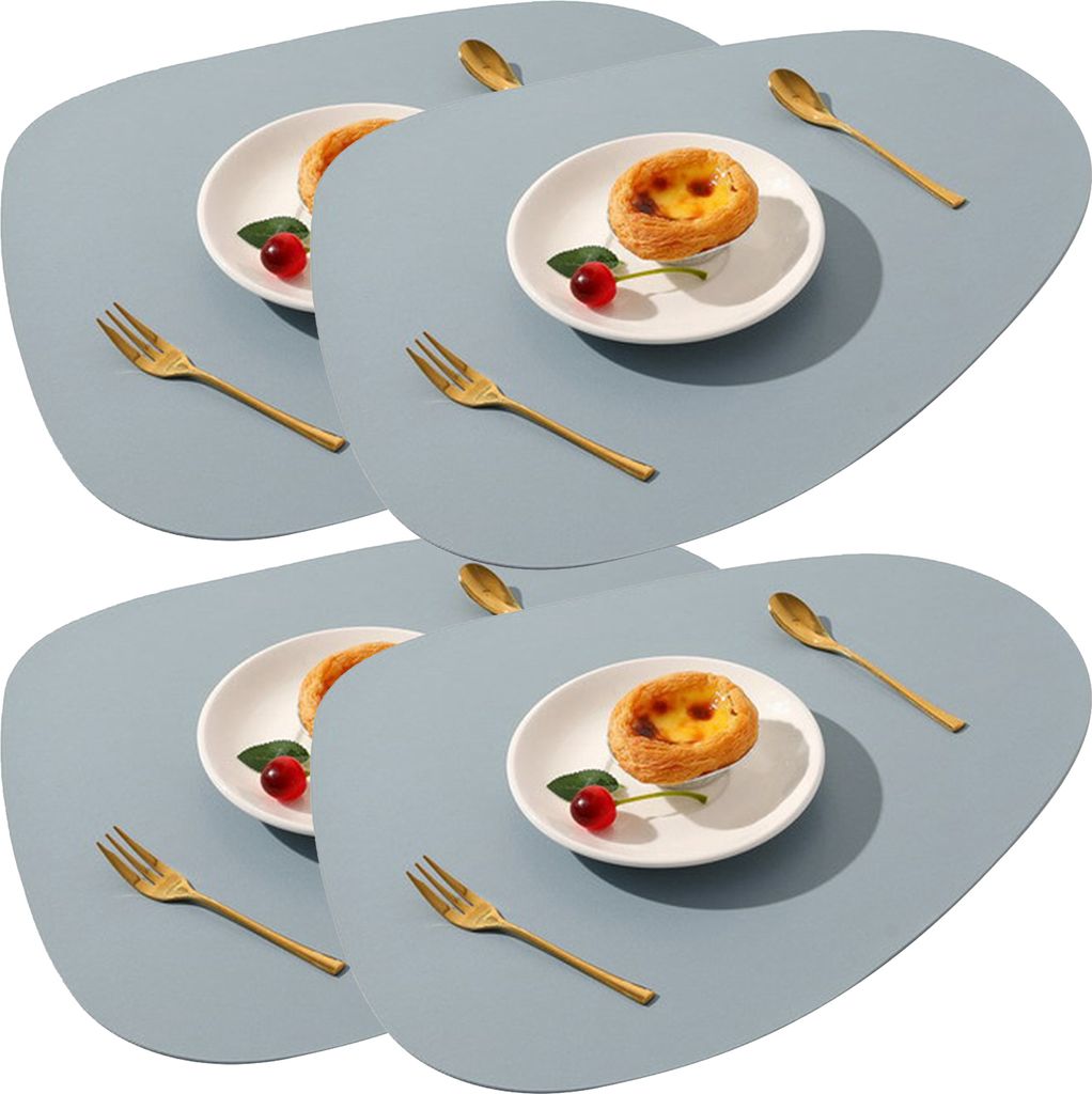 4Stück Tischsets,Abwaschbar Rund Doppelseitigen rutschfest Produktbild 1