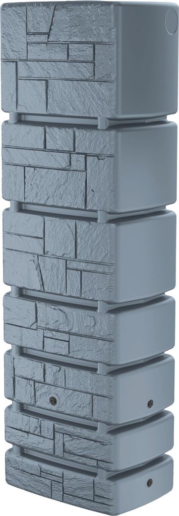 Regentonne eckig SANTURO 350 Liter grau inkl. Hahn Produktbild 
