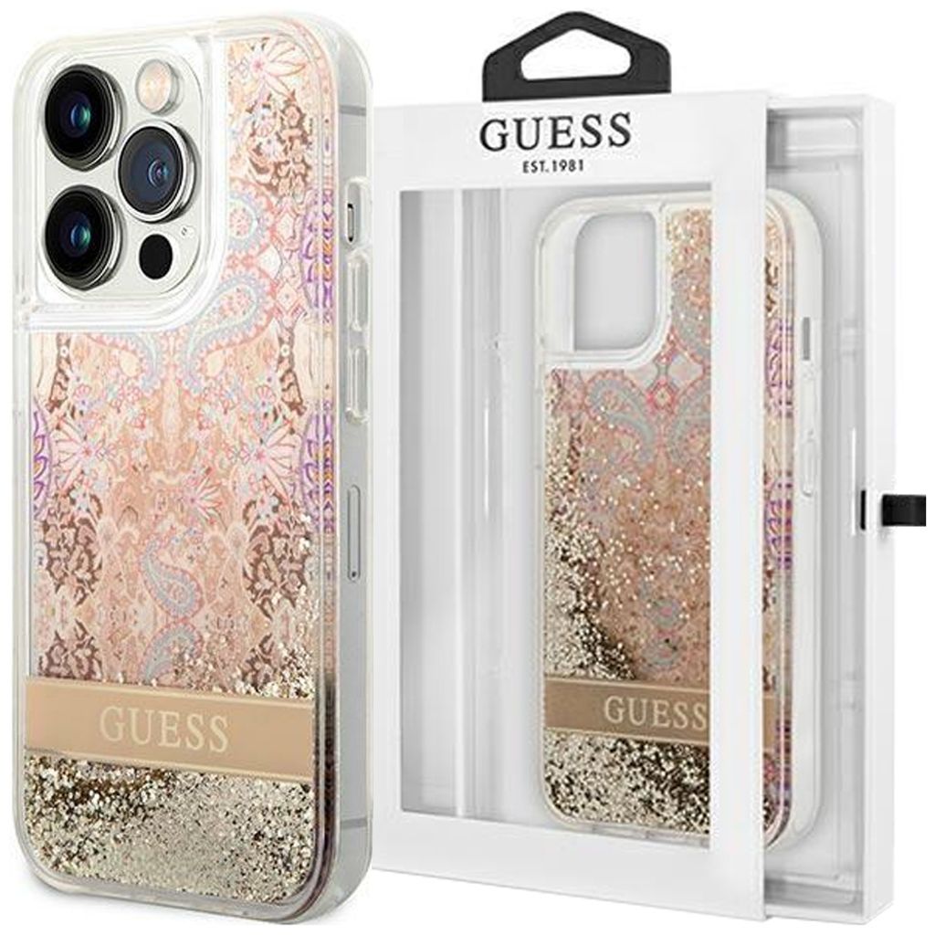Guess Liquid Glitter Paisley - pouzdro iPhone 14 Pro Max Obrázek produktu 