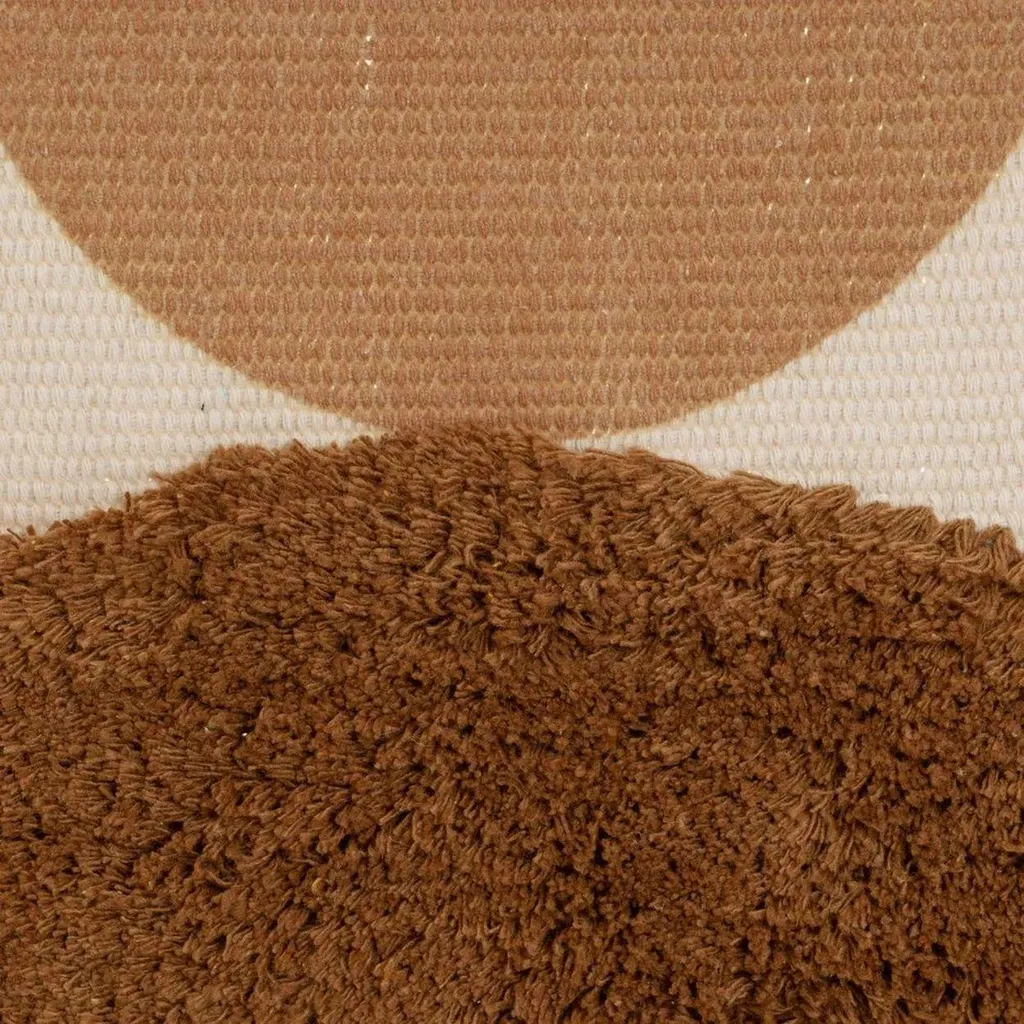 Tapis de Salon à Franges Beige Marron 120x180 cm - Design Texture Douce - 2