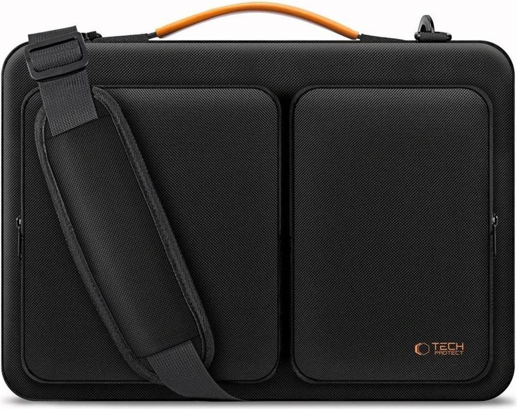 Tech-Protect Defender Tasche für Laptop 13-14 - Schwarz und Orange