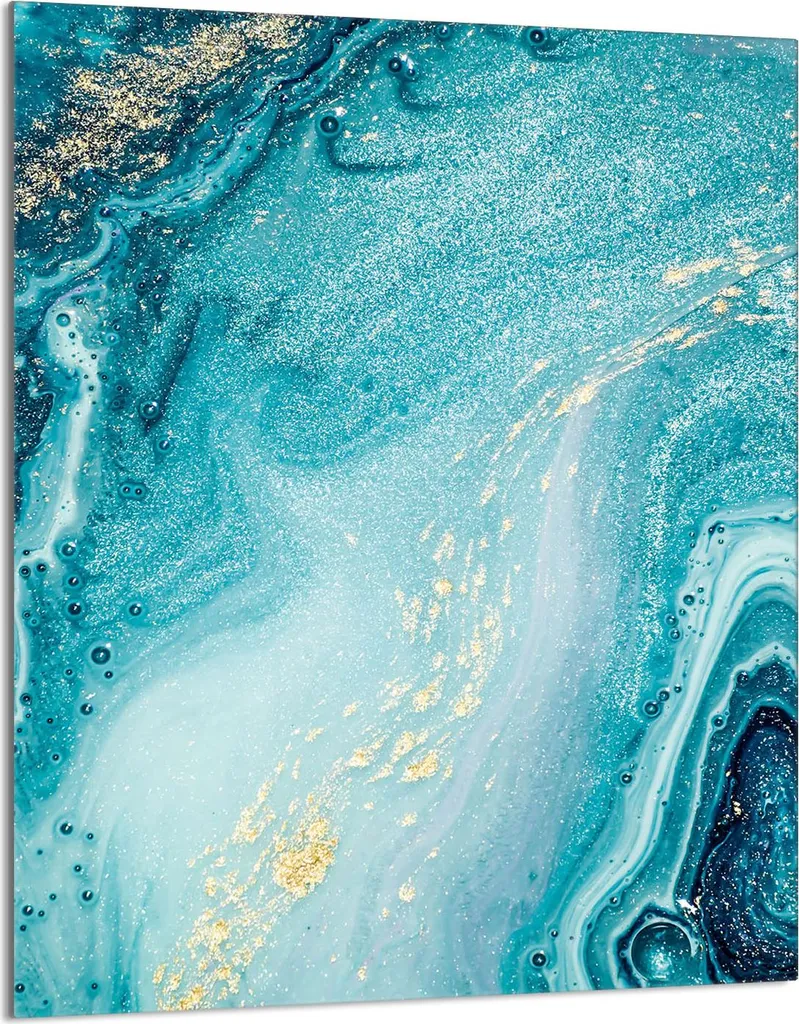 Piastra copriforno 40x52 Coperchio per piano cottura in ceramica Paraspruzzi Piastra in vetro Tagliere decorativo, marmo turchese