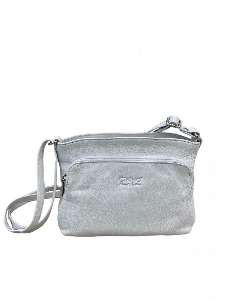 C6071 Cinino Ledertasche Umhängetasche Weiß