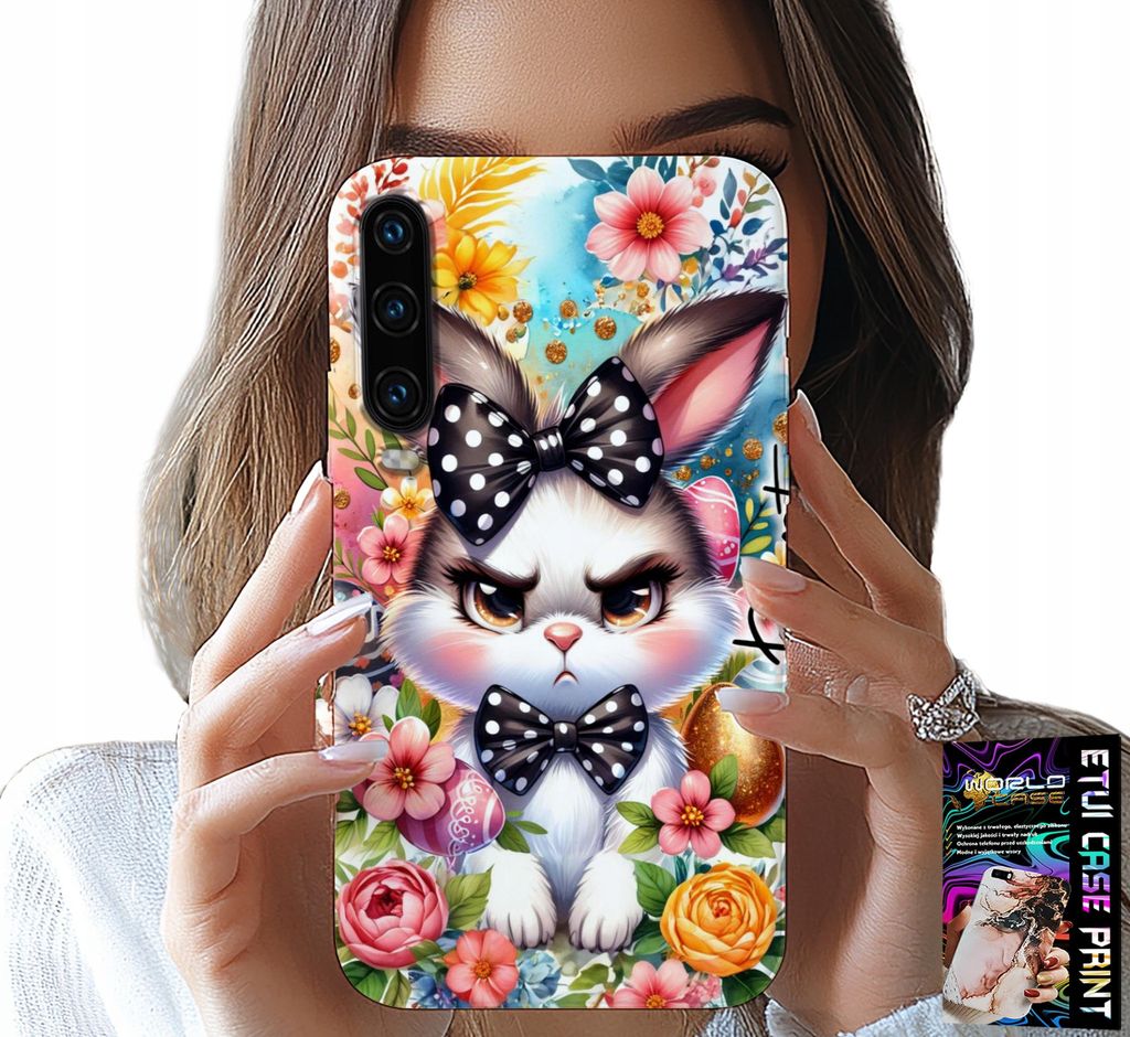Hülle Für Huawei P30 - Osterhase, Hase, Eier + Glas