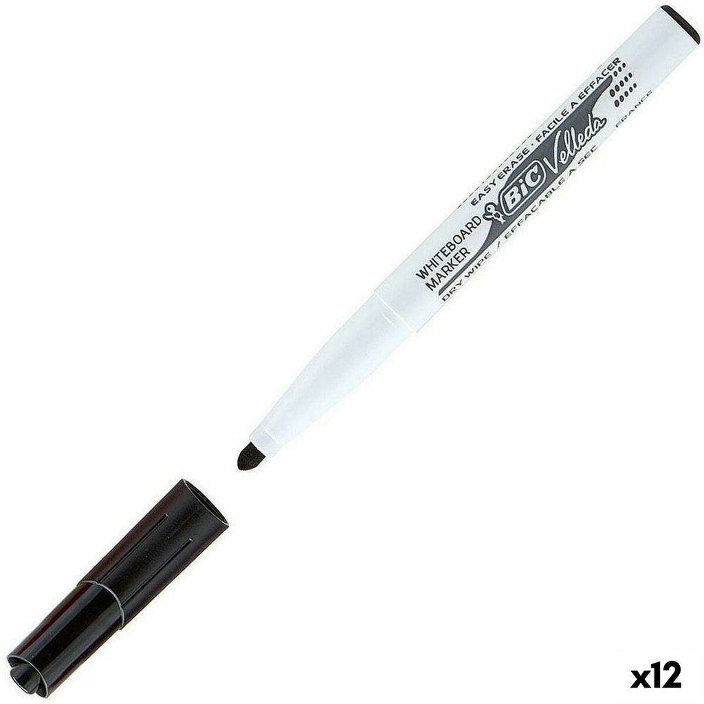 BIC Velleda 1741, 12 szt., Czarny, Końcówka pociskowa, Zdjęcie produktu 