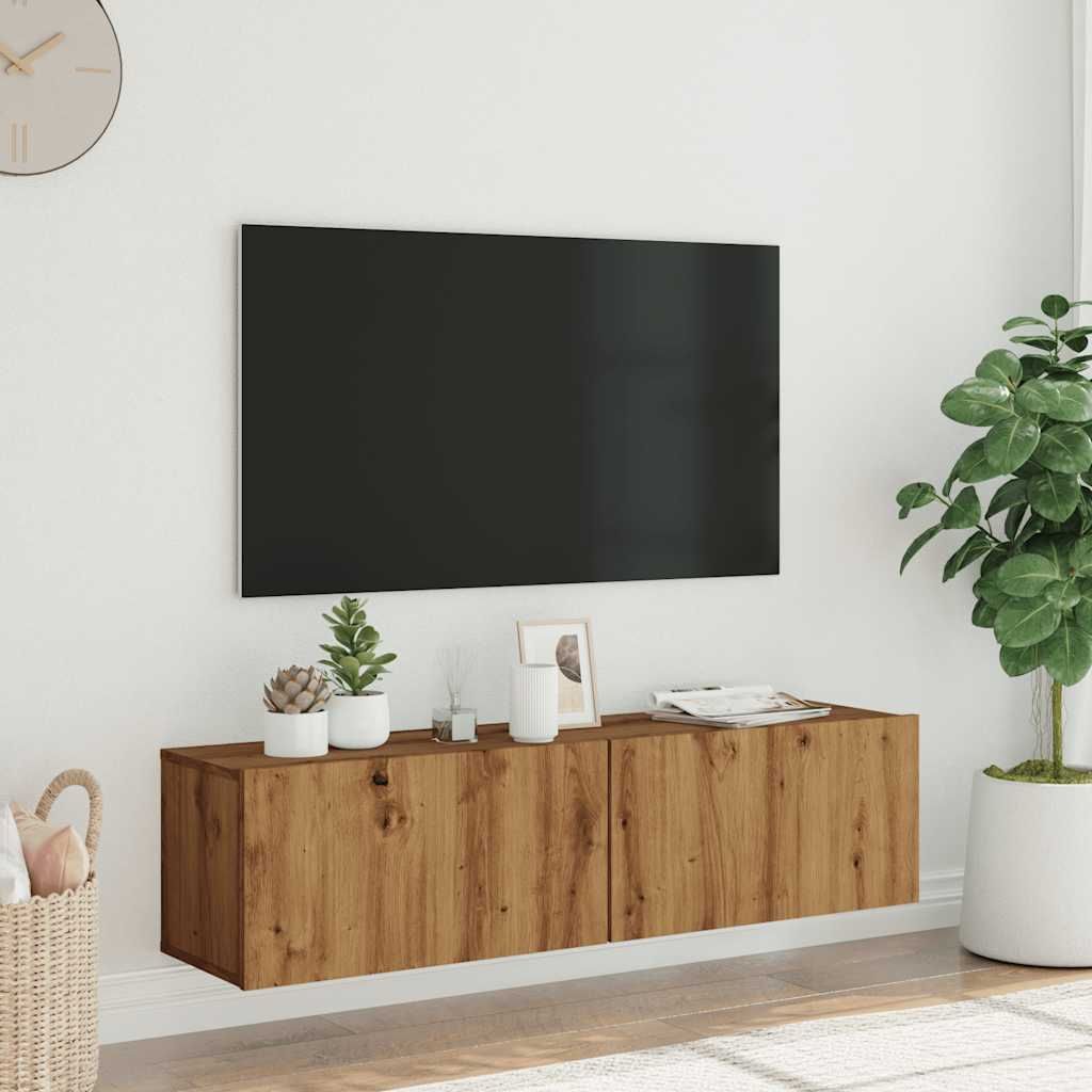 vidaXL Armoire TV Artisan-Chêne 120x30x30 cm Bois composite Image du produit 