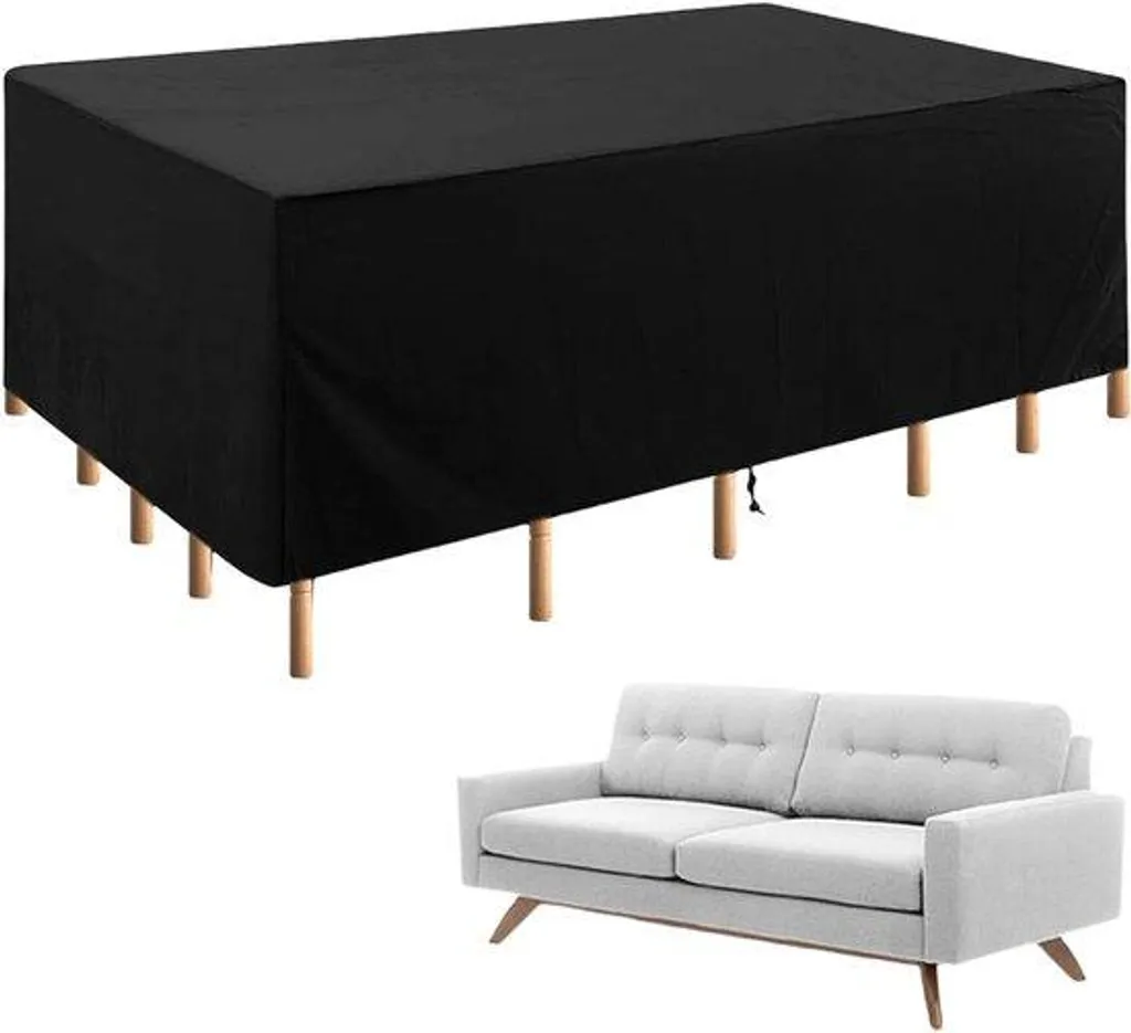 Housse de jardin imperméable 200x165x80 cm anti-UV en textile renforcé