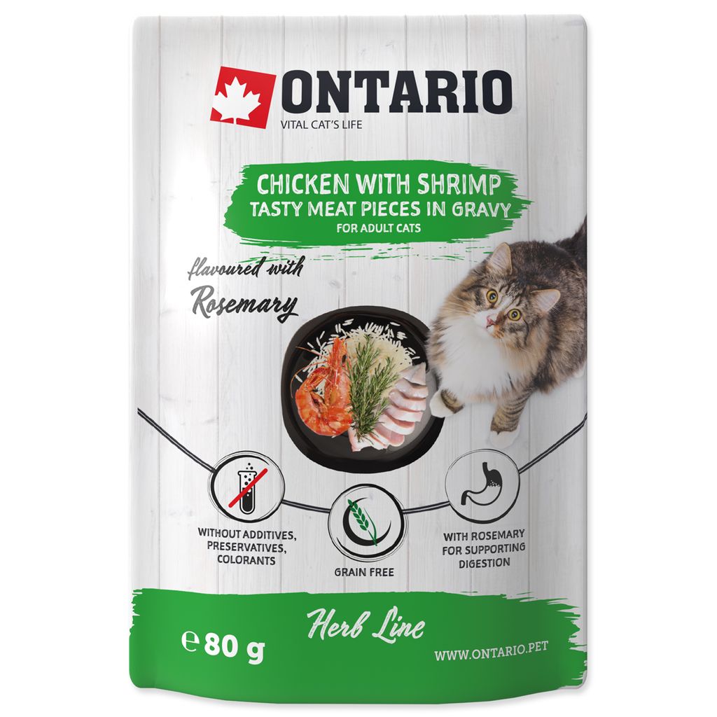 Ontario CAT Herb Hähnchen, Garnelen, Reis, Rosmarin in Sauce 80g